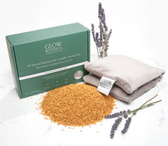 Thermisch kussen van lavendel en lijnzaad